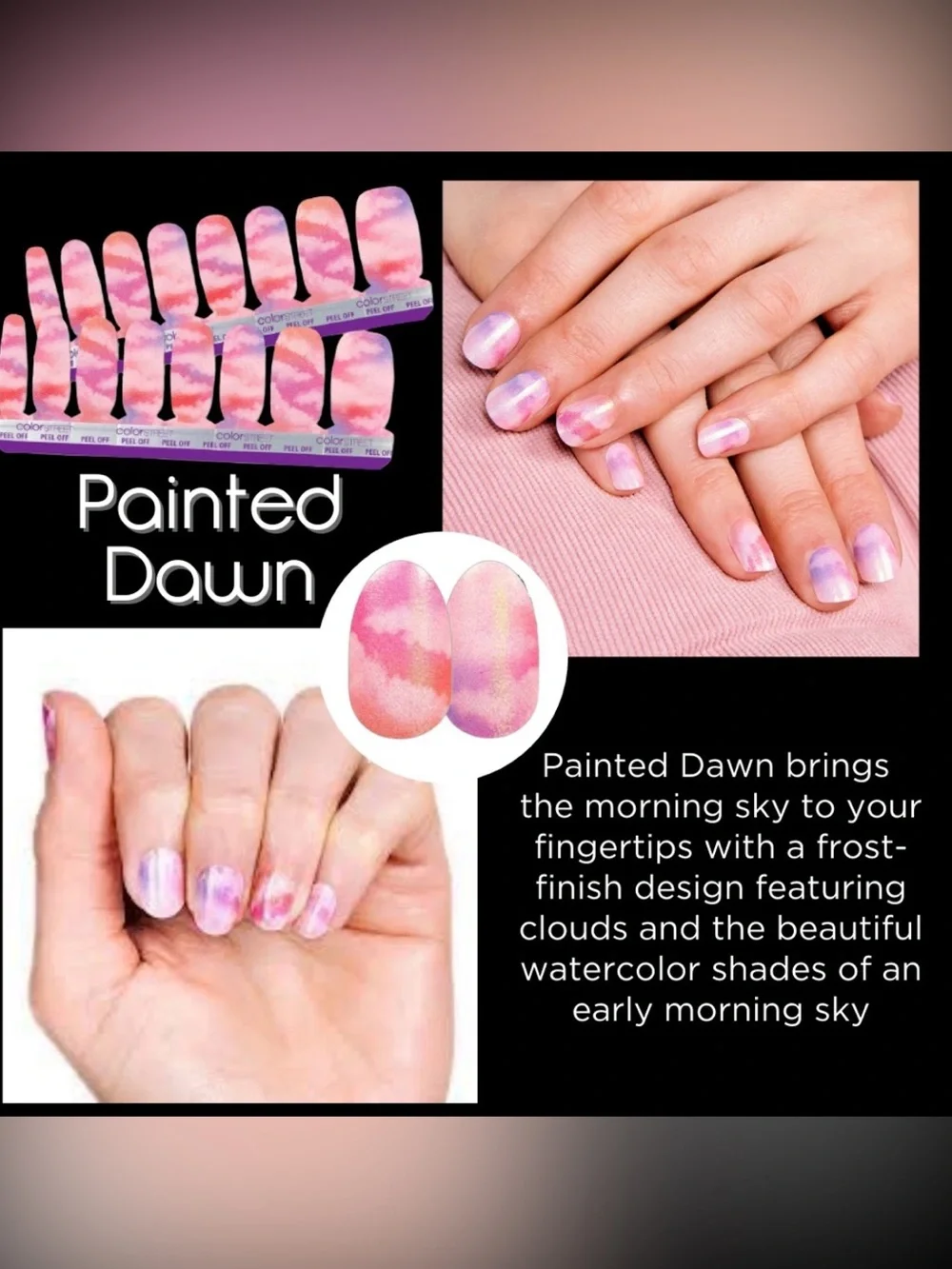 Color Street Painted Dawn Nail Strips - Pink, Purple